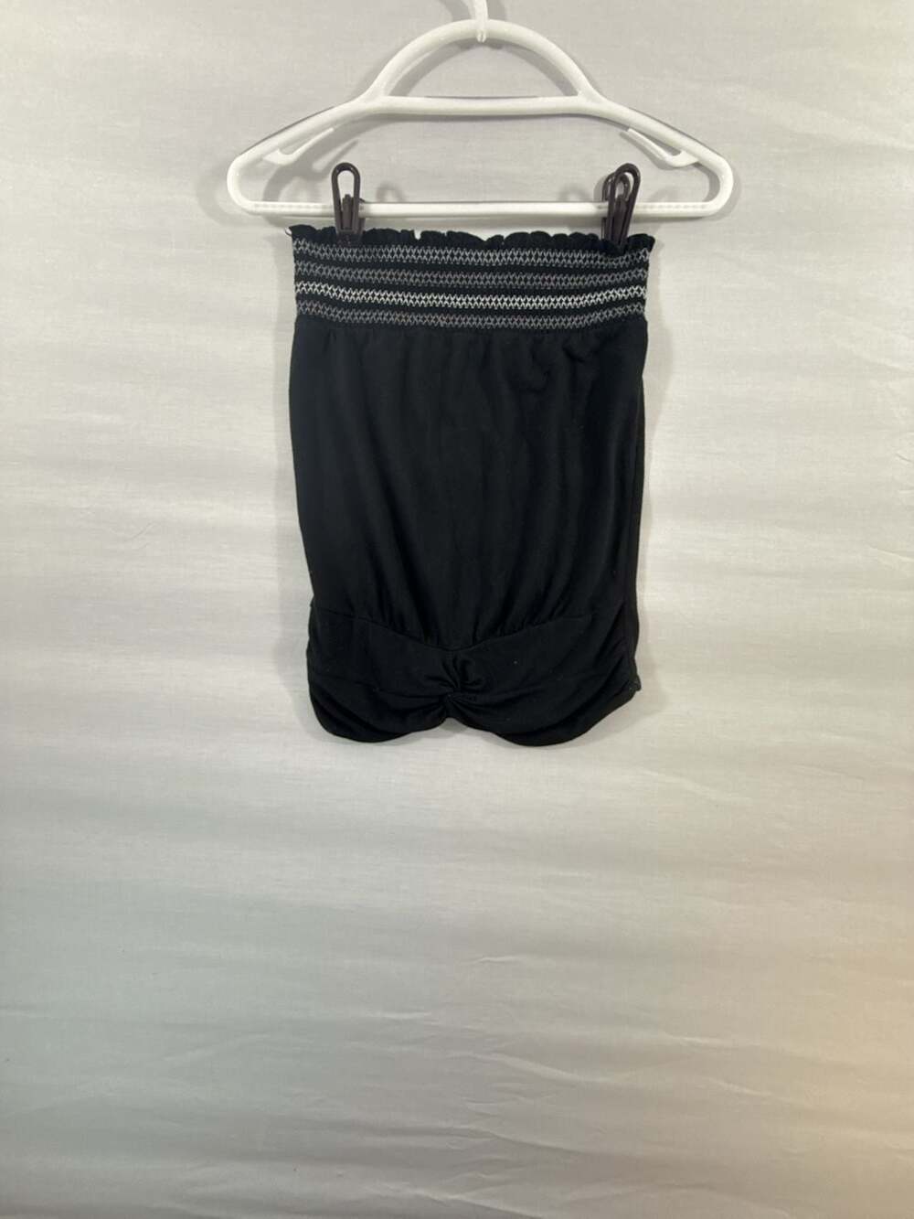 Mudd Black Smocked Waist Strapless Tube Top/skirt, not sure XS